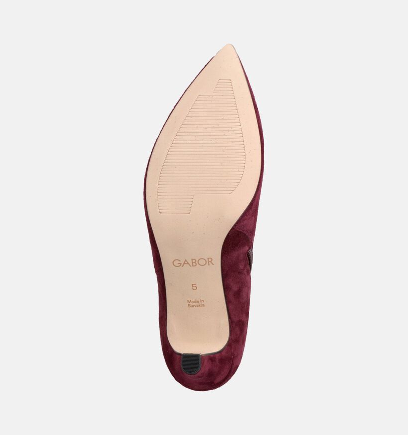 Gabor Comfort Bordeaux Enkellaarzen met Hak voor dames (380059)