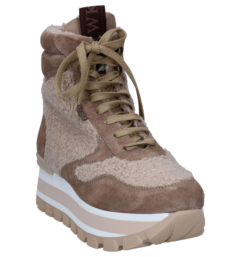Weekend Cognac Hoge Sneakers voor dames (298723) - geschikt voor steunzolen
