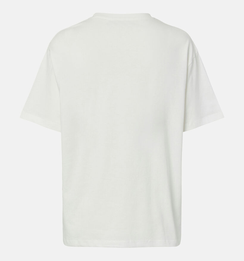 Pieces Eloise Witte T-shirt voor dames (367076)