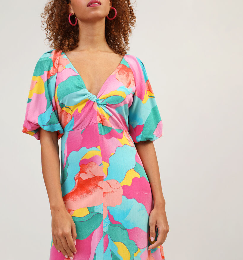 Vila Besta Robe en Bleu Multicolore pour femmes (328940)