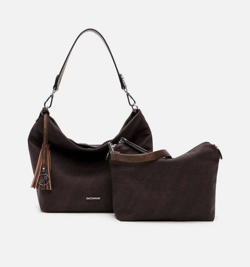 Emily & Noah Elke Donkerbruine Schoudertas voor dames (378836)
