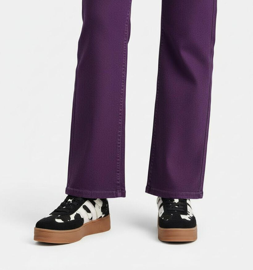 Posh by Poelman Zwarte Leopard Sneakers Posh by Poelman Zwarte Sneaker voor dames (371539) - geschikt voor steunzolen