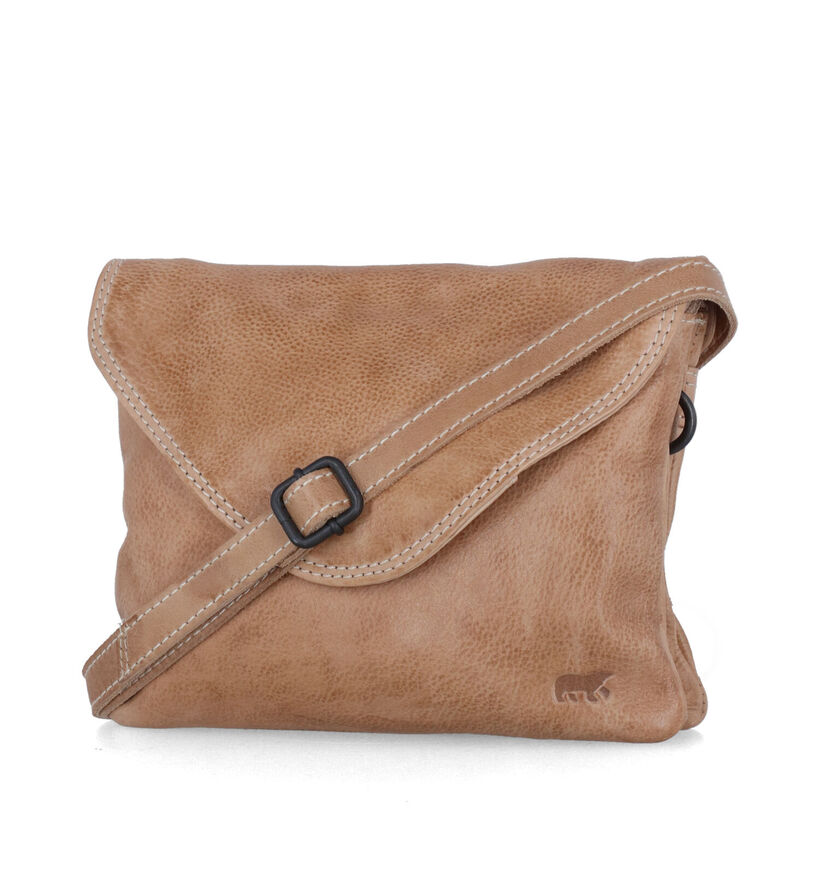 Bear Design Gele Crossbody Tas in leer (329789)