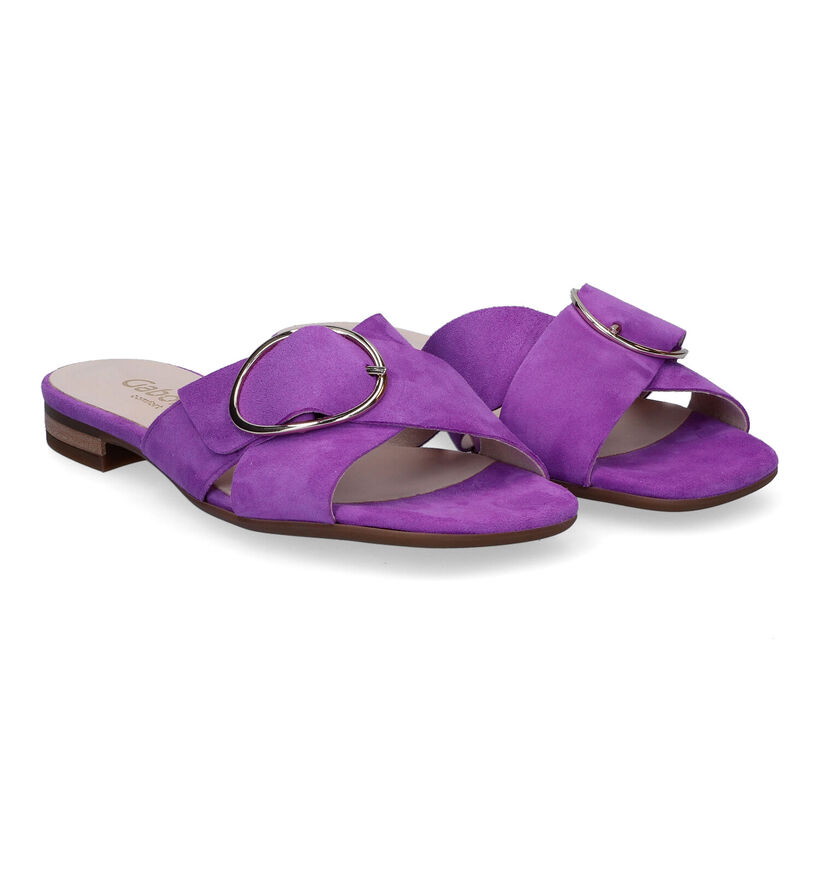 Comfort Nu-pieds plates en Violet pour femmes (312440)