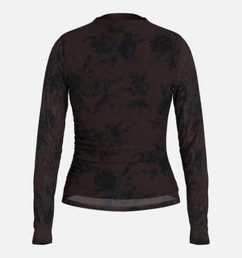 Vila T-shirts Bruin/Bordeaux