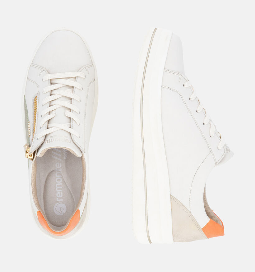 Remonte Witte Veterschoenen voor dames (351209) - geschikt voor steunzolen