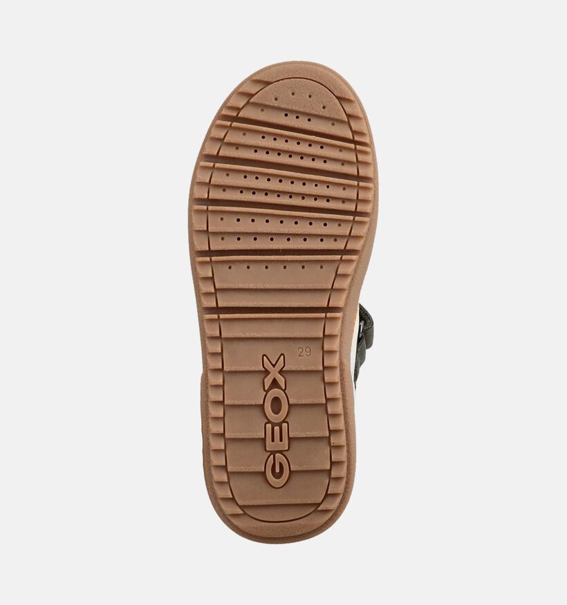 Geox Theleven Boy Kaki groene Sneakers met Velcro voor jongens (376277) - geschikt voor steunzolen