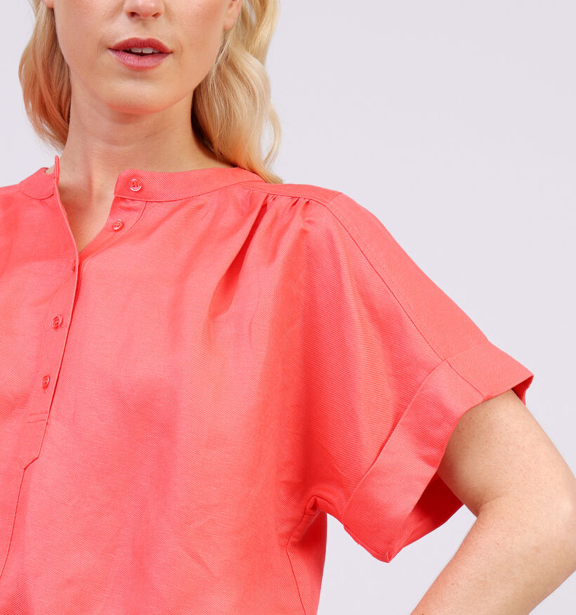 Minus Sabbi Rode Linnen blouse voor dames (354544)