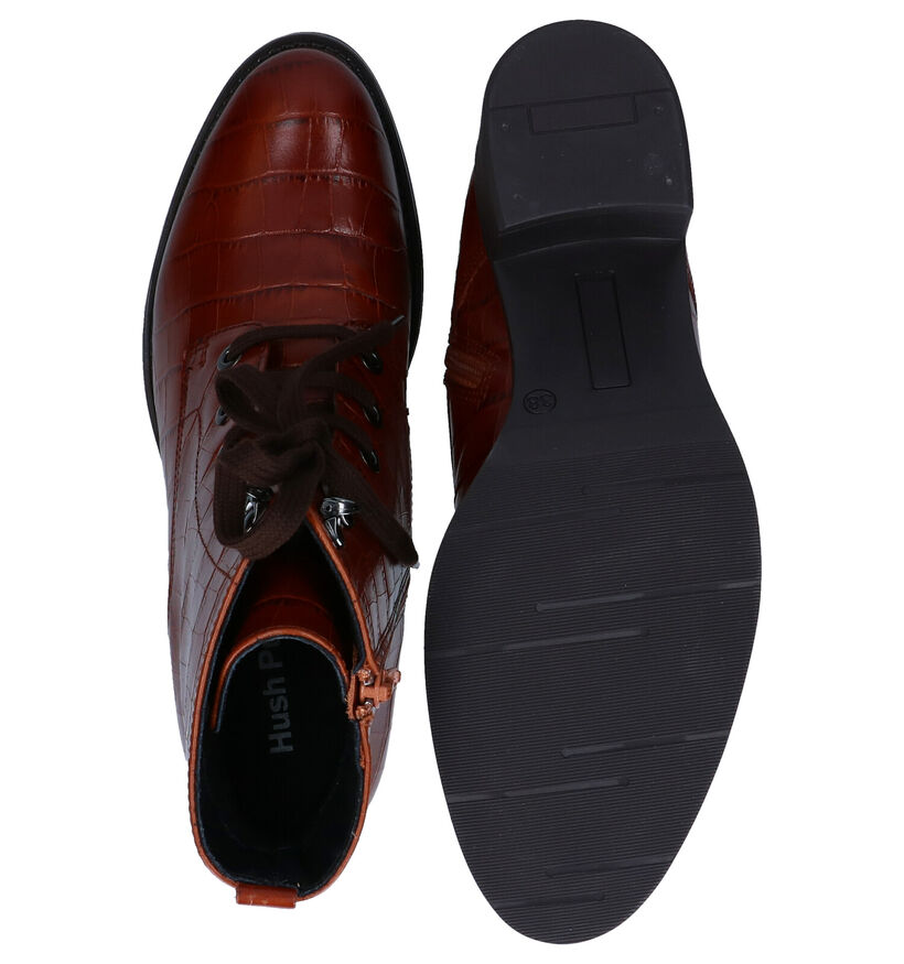 Hush Puppies Ollya Bottillons en Cognac en cuir (292707)