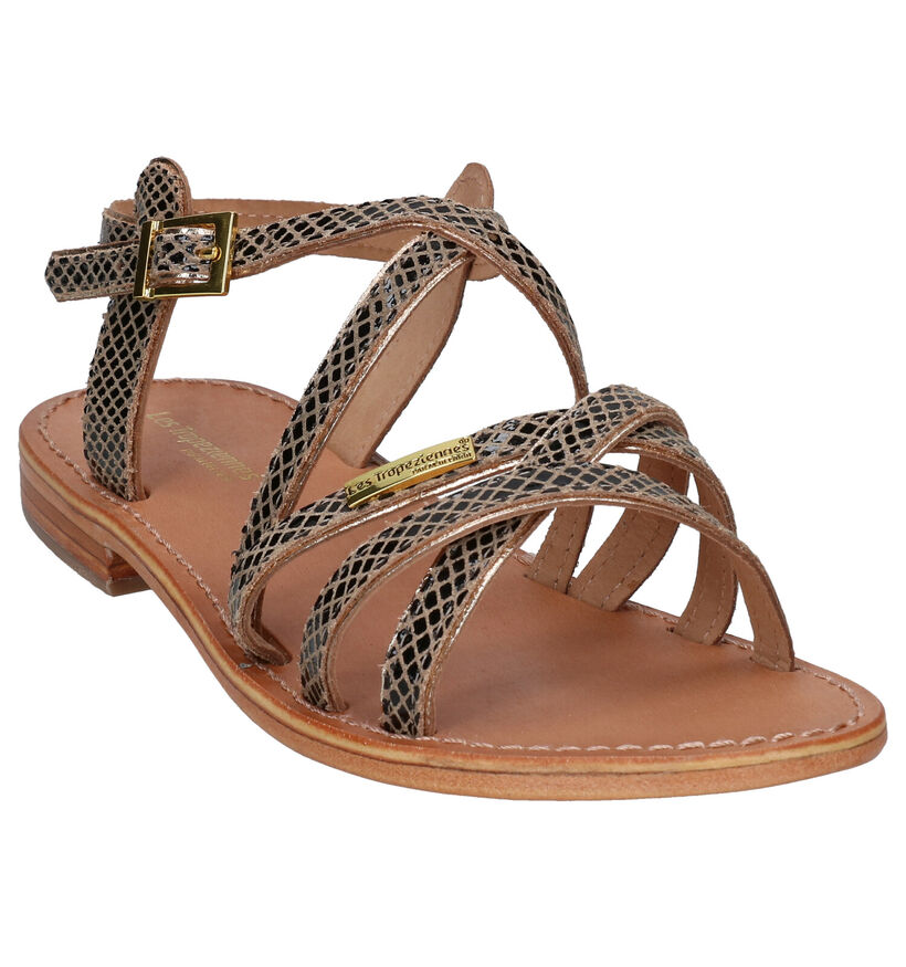 Les Tropeziennes Hapax Gouden Sandalen in leer (308574)