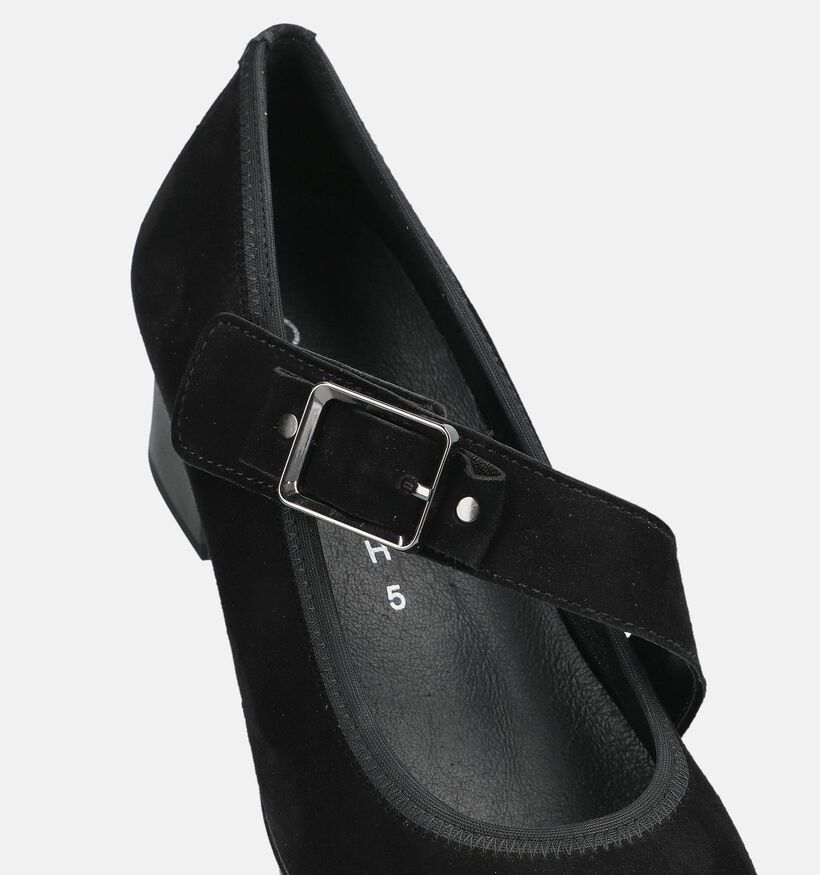 Gabor Comfort Chaussures plates en Noir pour femmes (380036) - pour semelles orthop&eacute;diques