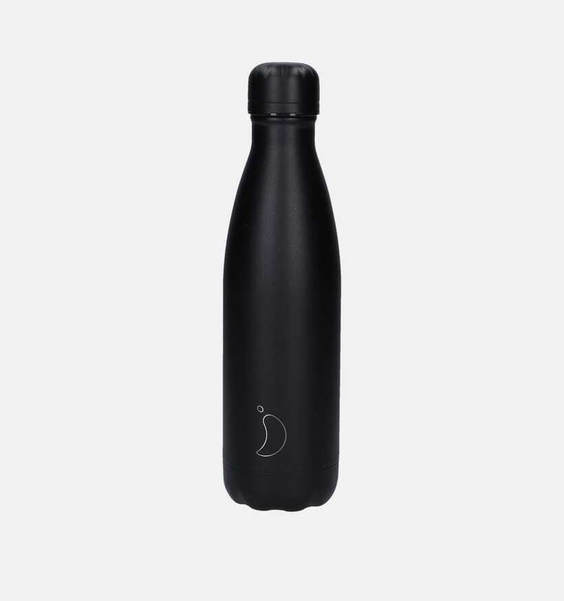Chilly's Monochome All Black Gourde 500 ml pour femmes, gar&ccedil;ons, filles, hommes (253374)