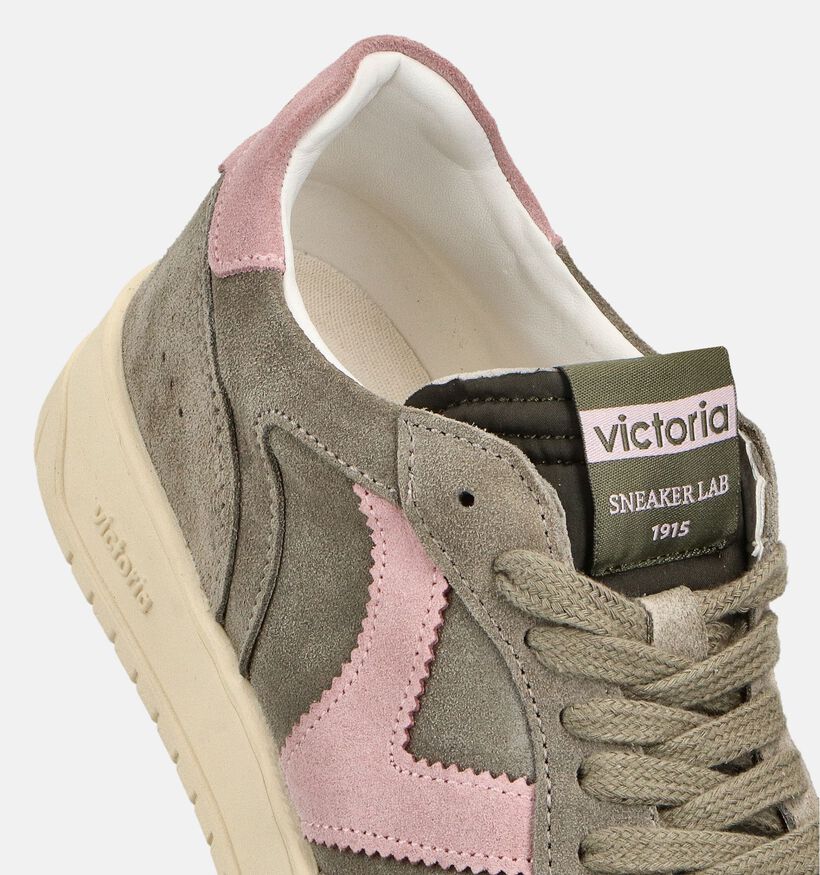 Victoria Baskets casual en Vert/Rose pour femmes (361884) - pour semelles orthopédiques