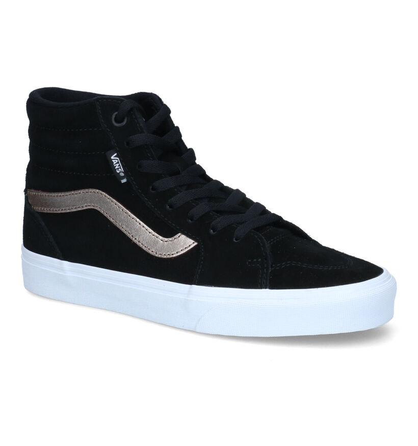 Vans Filmore Hi Baskets de skate en Noir pour femmes (328039)