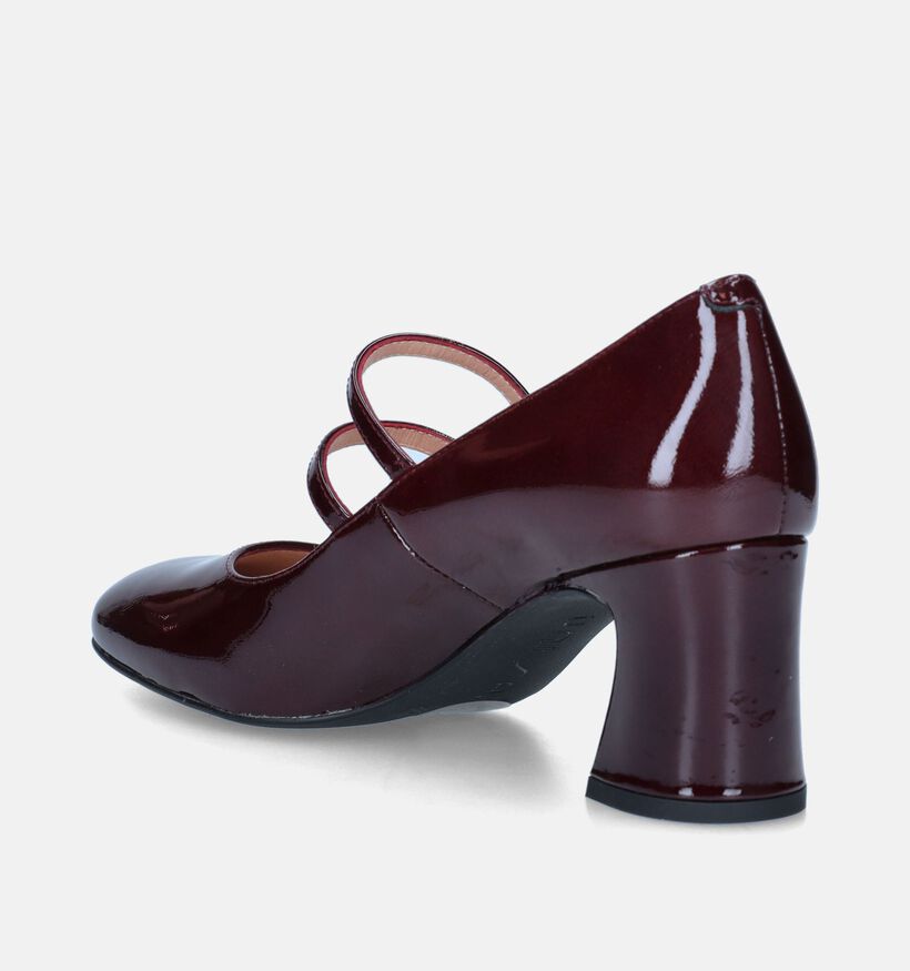 Unisa Mount Escarpins avec sangle en Bordeaux pour femmes (349104)