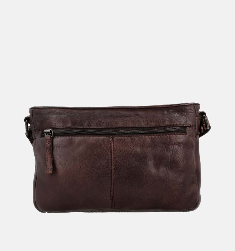 Hide & Stitches Paint Rock Sac port&eacute; crois&eacute; en Marron fonc&eacute; pour femmes (380962)