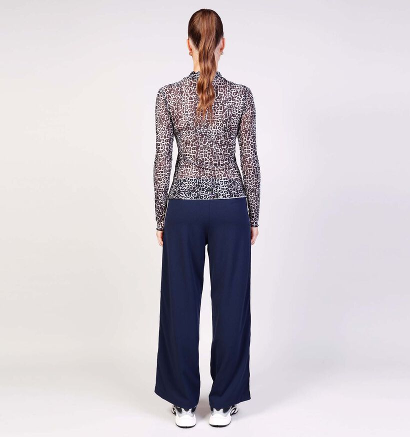 Pieces Jeshi Mesh Longsleeves en Marron pour femmes (362256)