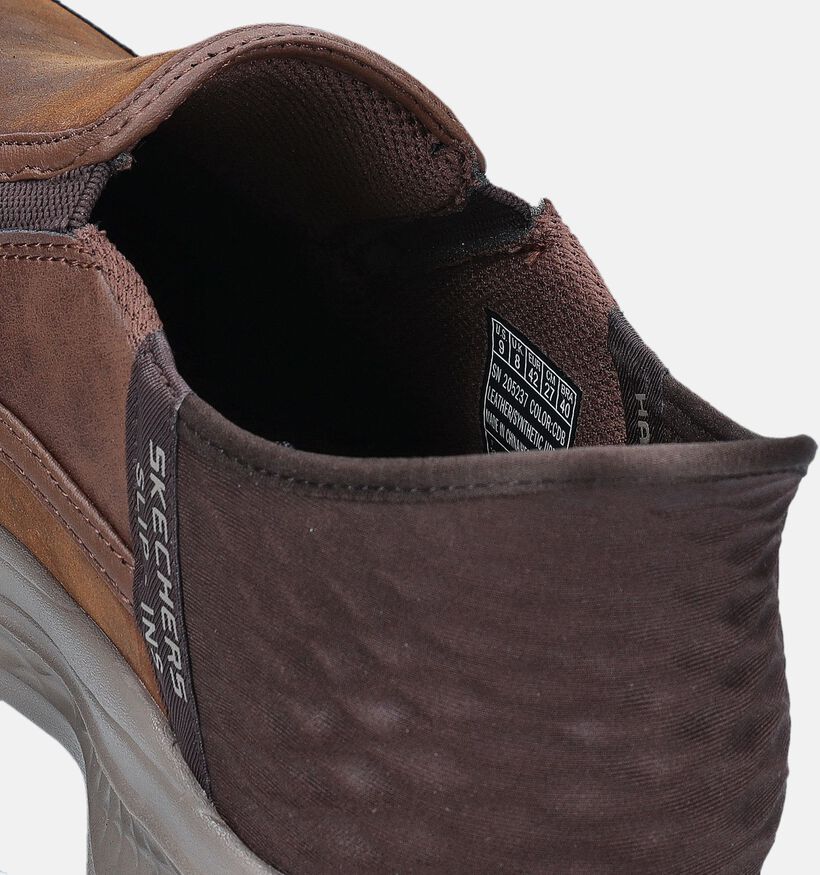 Skechers Slade Cognac Slip-ins voor heren (350326) - geschikt voor steunzolen