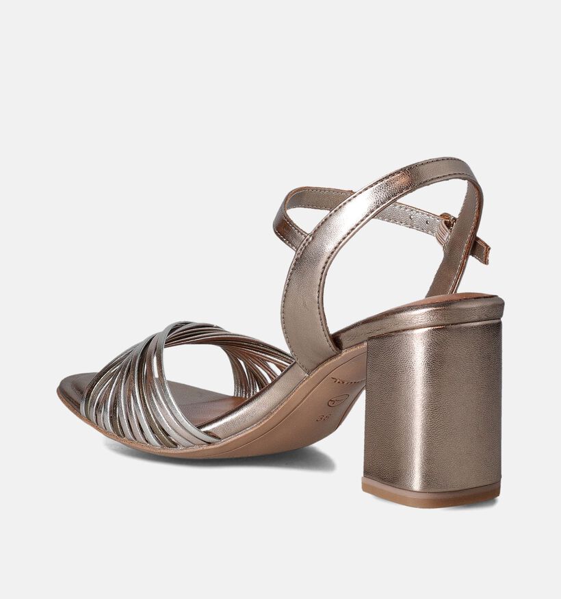 Tamaris Bronzen Sandalen met blokhak voor dames (354385)