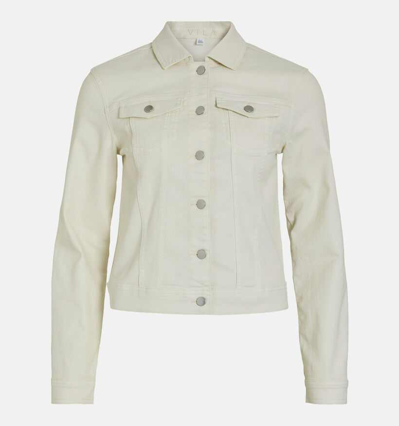 Vila Nus Veste en jeans en Blanc pour femmes (351810)