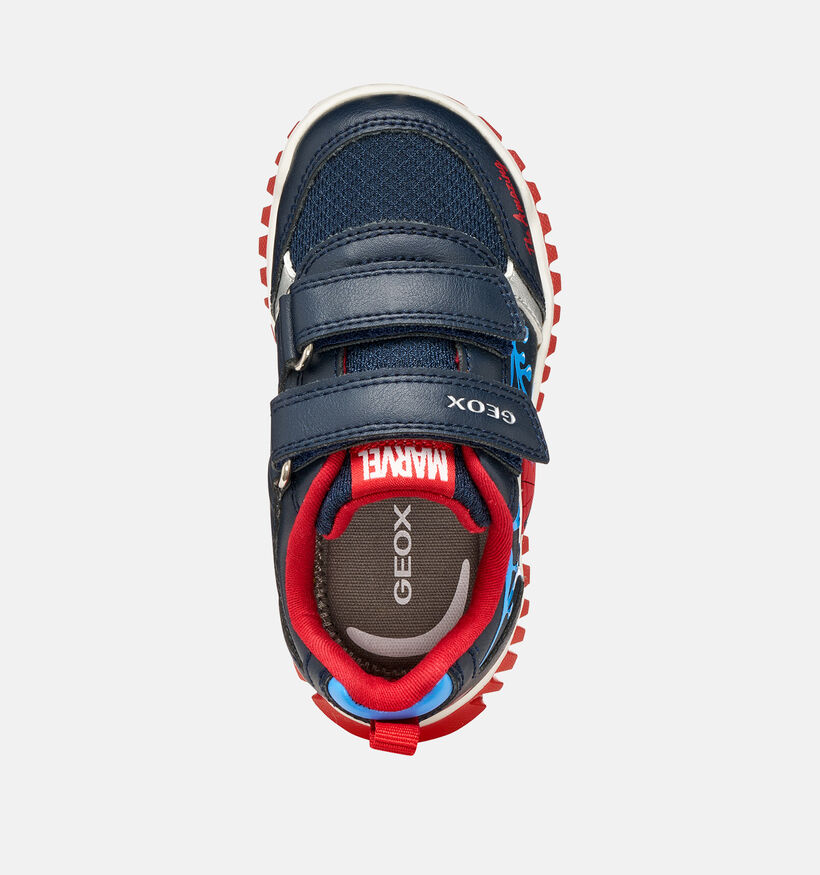 Geox Lightyloo Donkerblauwe/Rode Spiderman Sneakers voor jongens (370128)