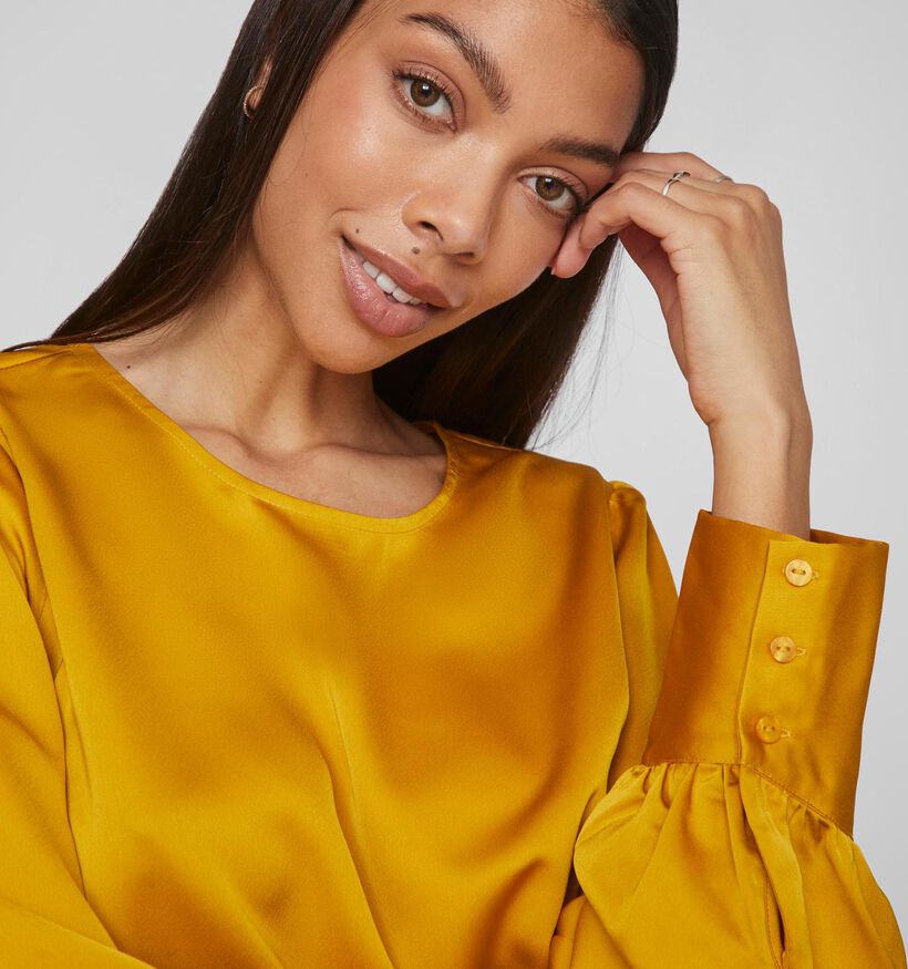 Vila Dea Blouse en satin en Jaune pour femmes (338139)