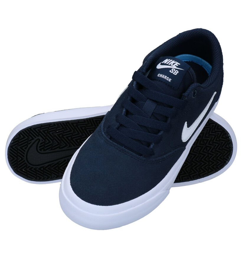 Nike SB Charge Baskets en Noir en nubuck (274612)