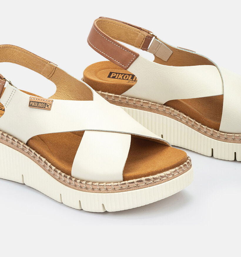 Pikolinos Gomera Sandales compens&eacute;es en &Eacute;cru pour femmes (370554)
