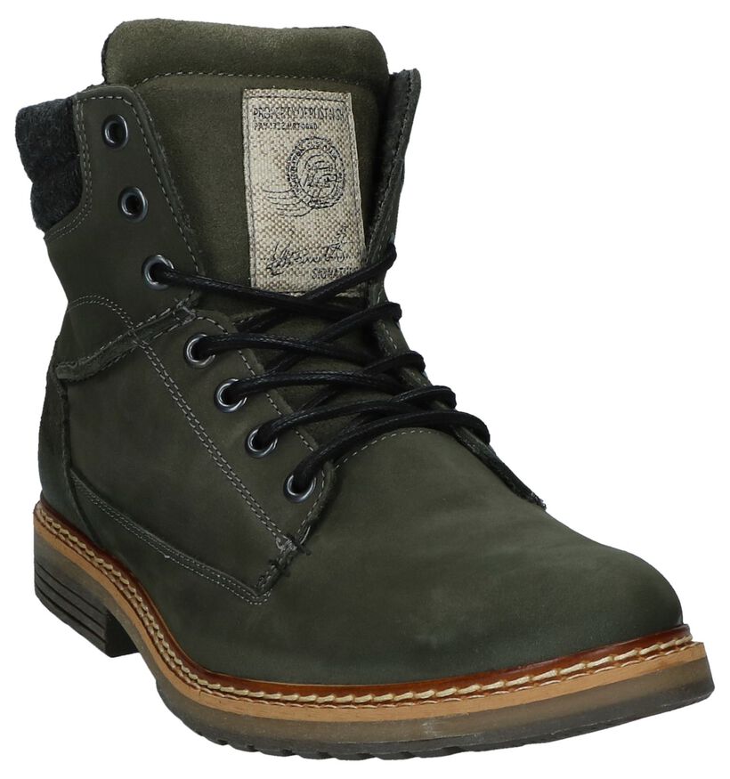 Bullboxer Chaussures hautes en Vert kaki en nubuck (276990)