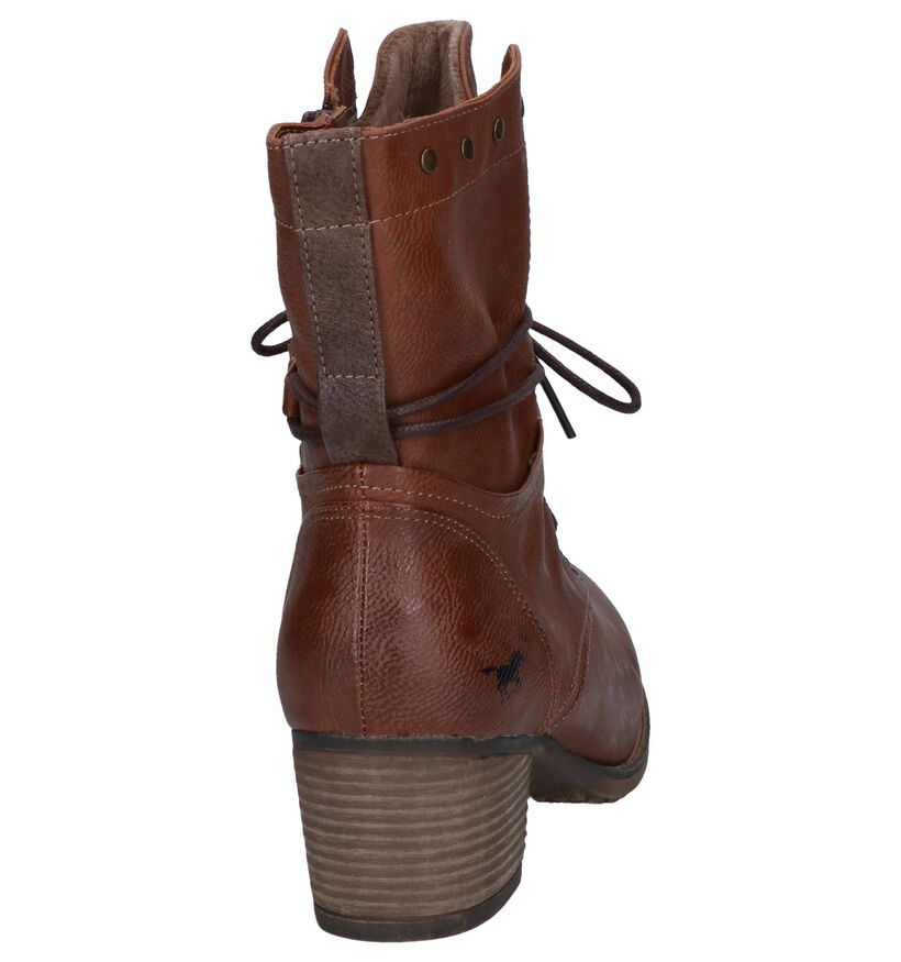 Mustang Bottillons à talons en Cognac en simili cuir (254877)
