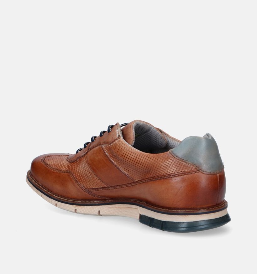 Bugatti Simone Chaussures à lacets en Cognac pour hommes (322366) - pour semelles orthopédiques