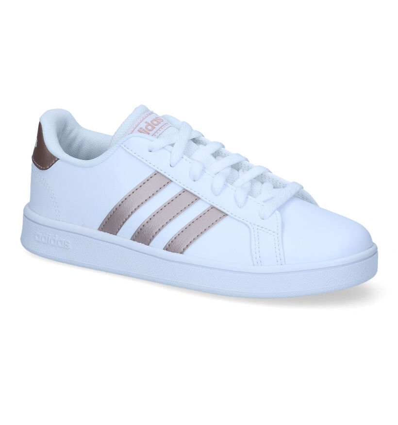 adidas Grand Court K Baskets en Bleu en simili cuir (308070)