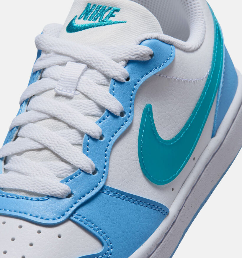 Nike Court Borough Baskets basses en Bleu pour gar&ccedil;ons (377299)