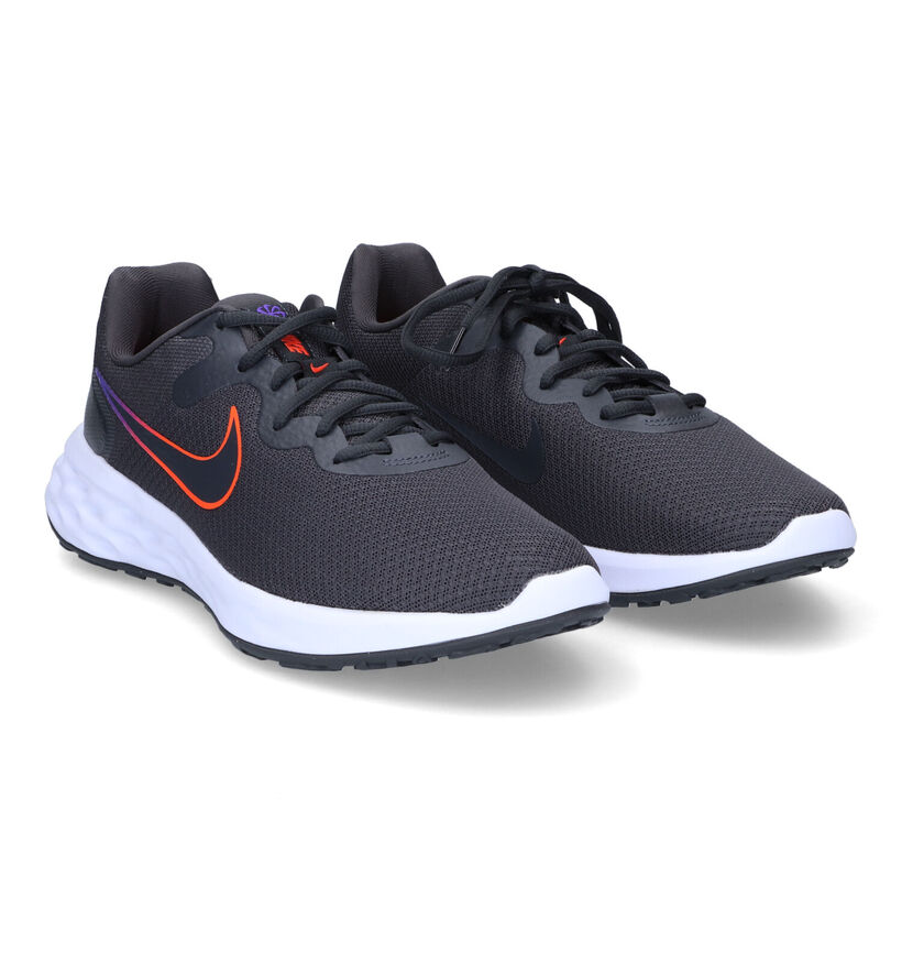 Nike Revolution 6 Zwarte sneakers in kunstleer (316490)