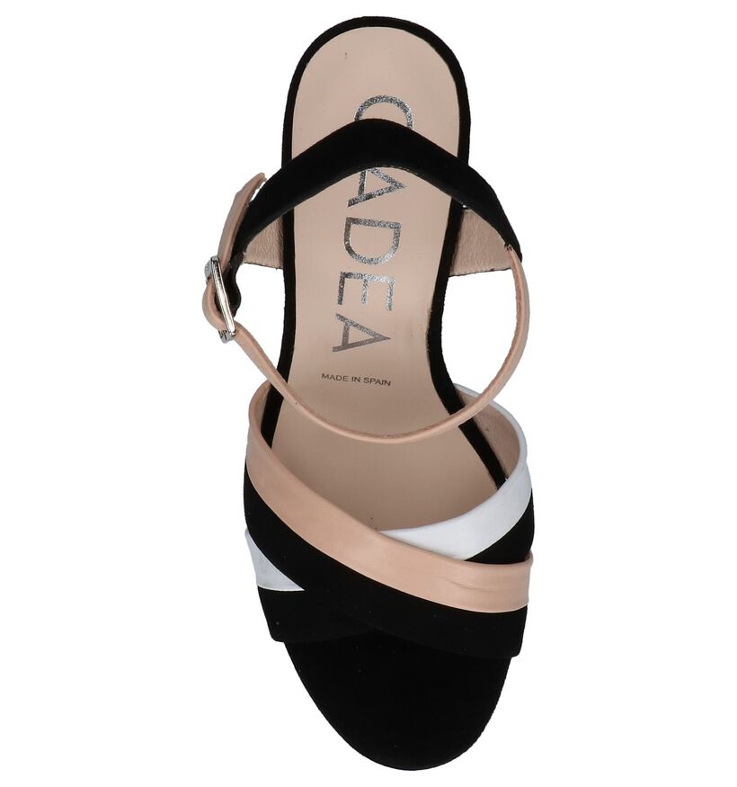 Gadea Zwarte Sandalen met Plateauzool, , pdp
