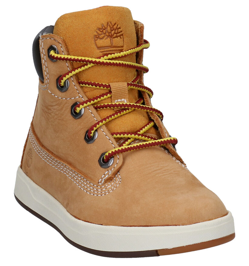 Timberland Davis Square 6 Inch Zwarte Bottines voor jongens (293805) - geschikt voor steunzolen