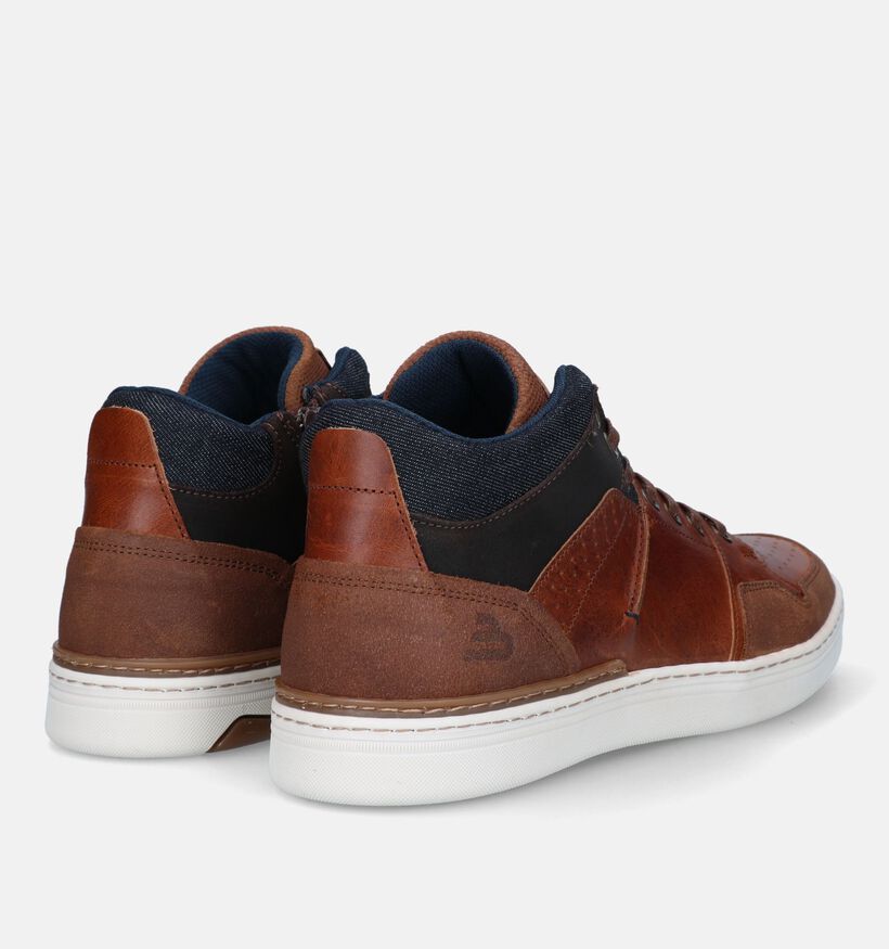 Bullboxer Cognac Hoge Schoenen voor heren (328904) - geschikt voor steunzolen