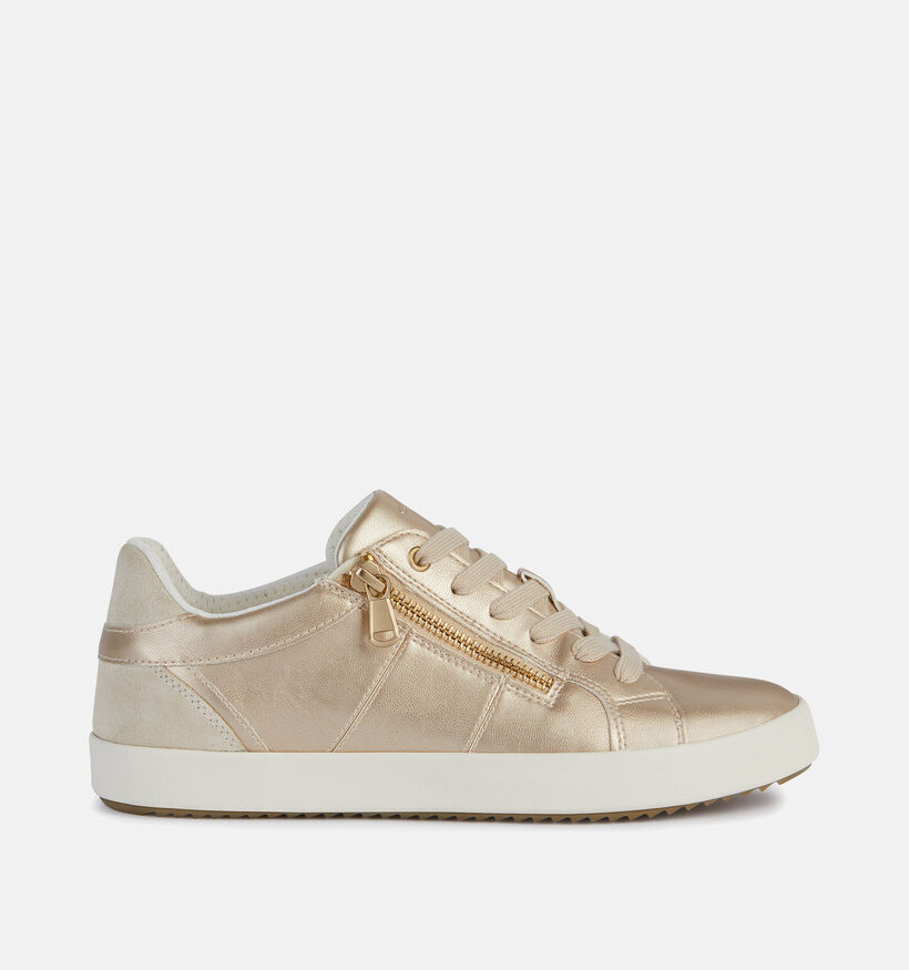 Geox Blomie Gouden Sneakers met Rits voor dames (368125) - geschikt voor steunzolen