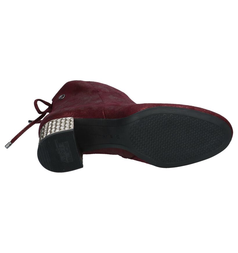 Tamaris Bottillons à talons en Bordeaux en textile (226723)