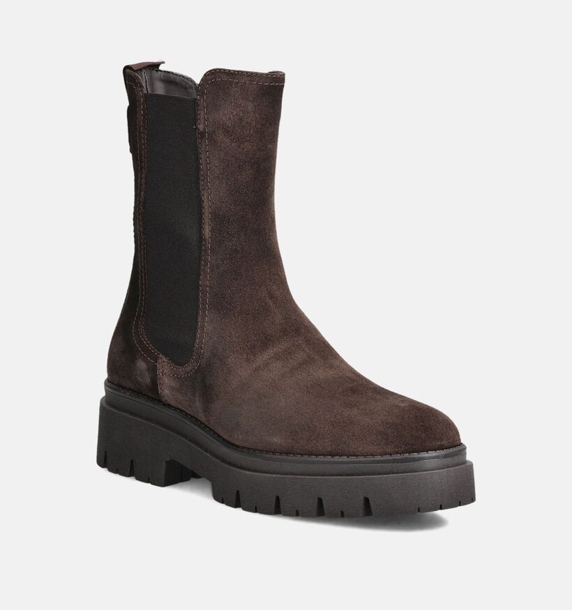 Tamaris Donkerbruine Boots Chelsea voor dames (376633)