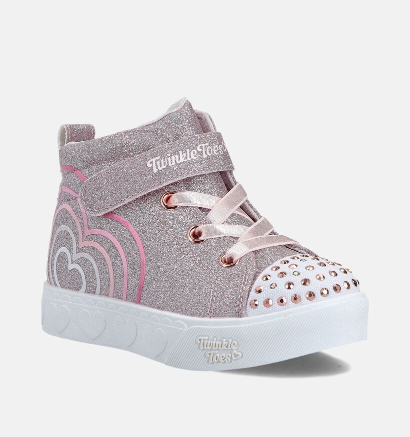 Skechers Heart Steps Glow Roze Hoge Sneakers voor meisjes (366302)