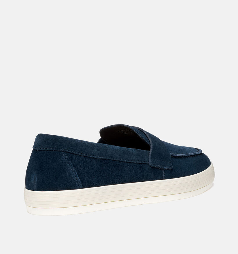 Geox U Serifos Mocassins en Bleu fonc&eacute; pour hommes (367995) - pour semelles orthop&eacute;diques