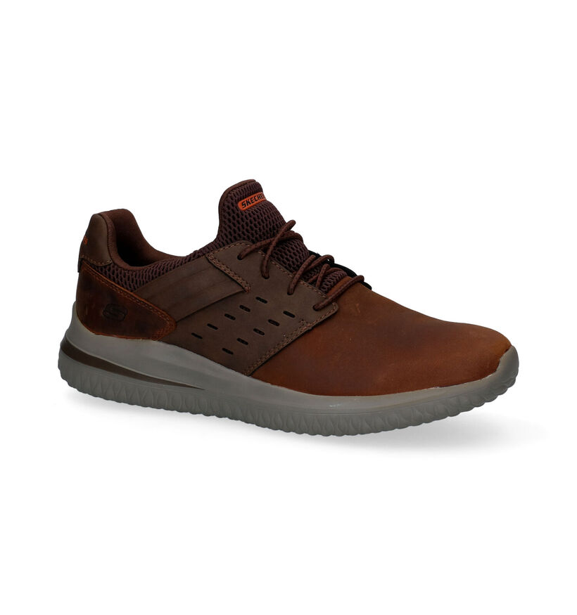 Skechers Delson 3.0 Ezra Baskets slip-on en Cognac en synthétique (295631)