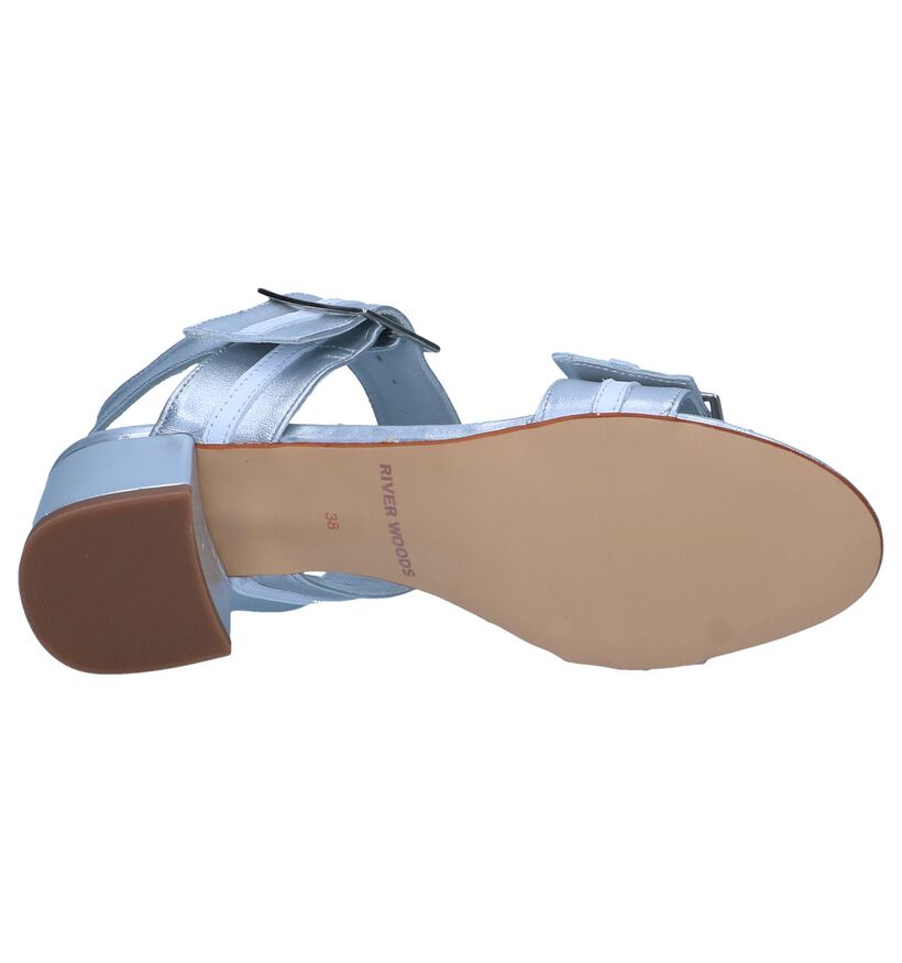 Zilveren Sandalen River Woods Promo in leer (253172)