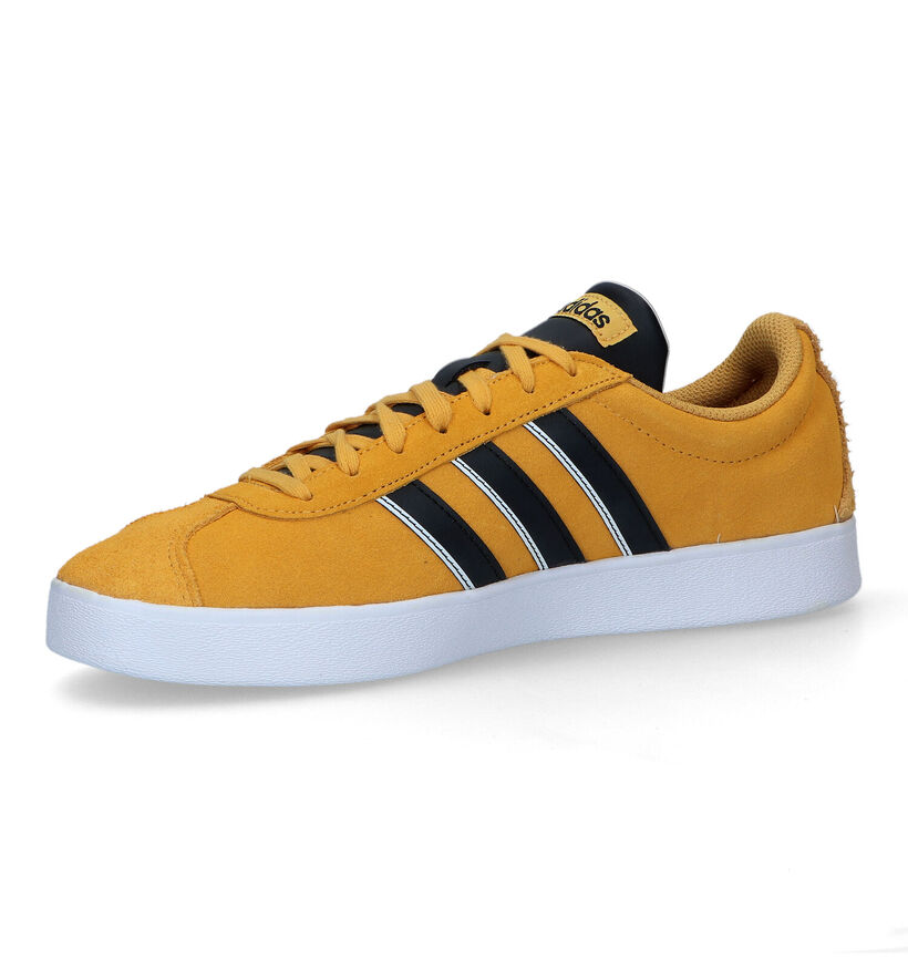 adidas VL Court 2.0 Baskets en Jaune pour hommes (326306) - pour semelles orthopédiques