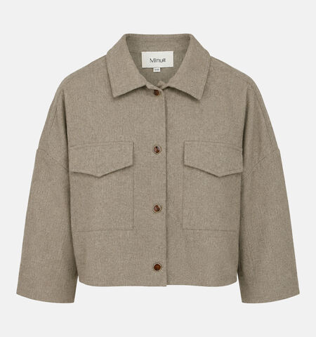 Minuit Vesten Beige/Blauw