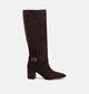Laurent David Bottes hautes en Brun foncé pour femmes (365555)