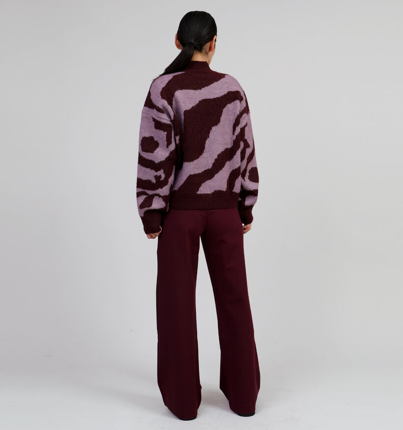 Minus Bettie Pull en tricot en Bordeaux pour femmes (349967)