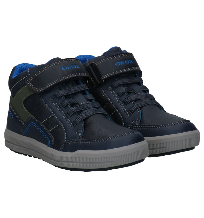 Geox Arzach Zwarte Sneakers in kunstleer (295084)
