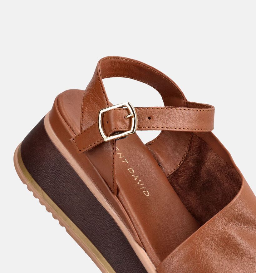 Laurent David Cognac Sandalen voor dames (373544)